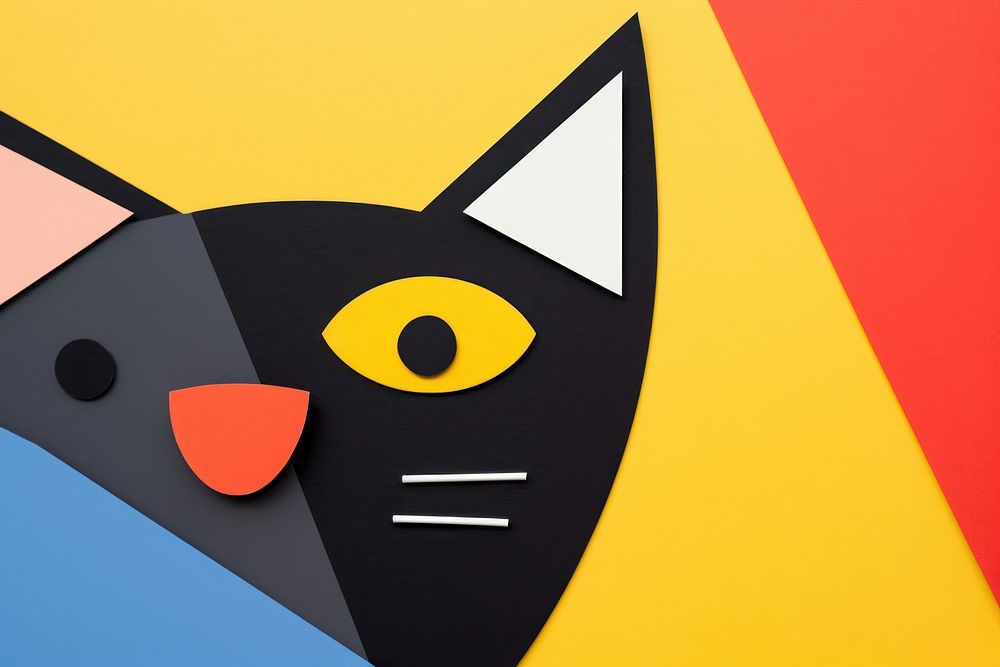 Black cat art backgrounds cartoon. AI generated Image by rawpixel.