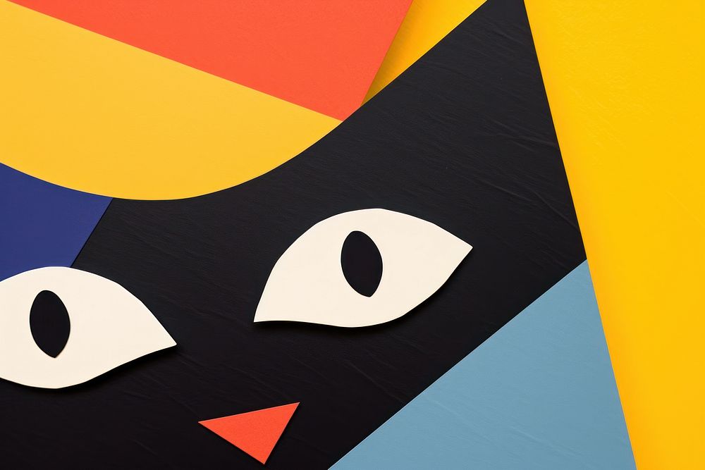 Black cat art backgrounds pattern. AI generated Image by rawpixel.