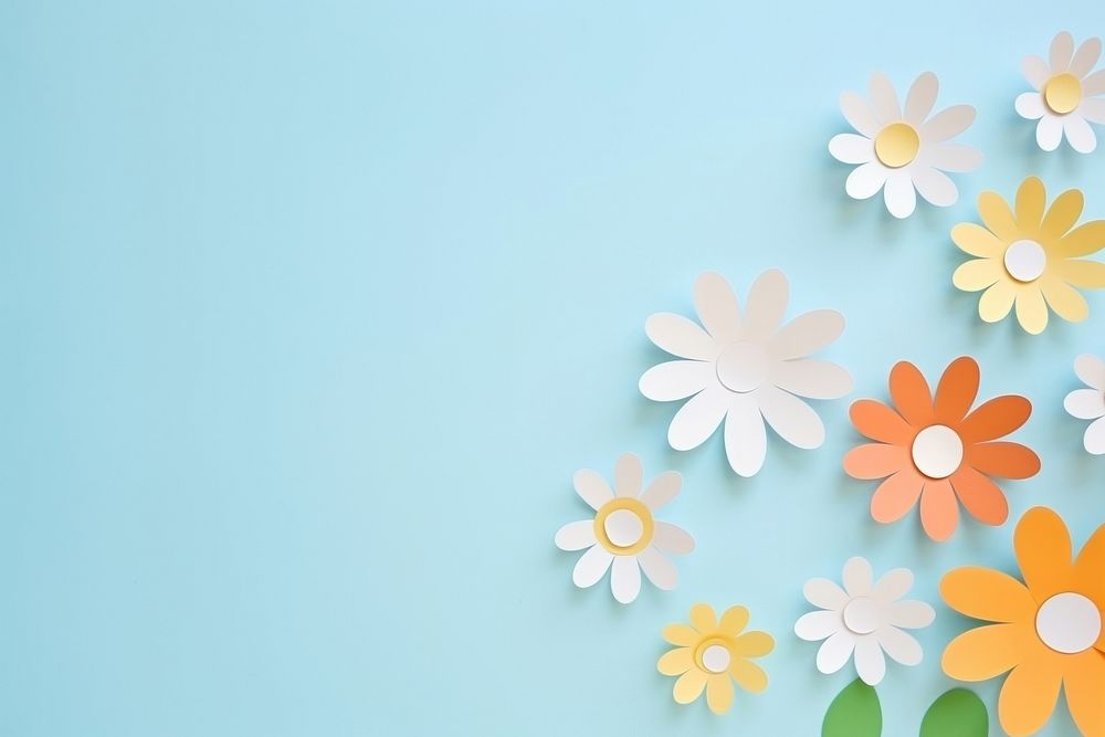 Simple daisy flowers pattern backgrounds nature. AI generated Image by rawpixel.