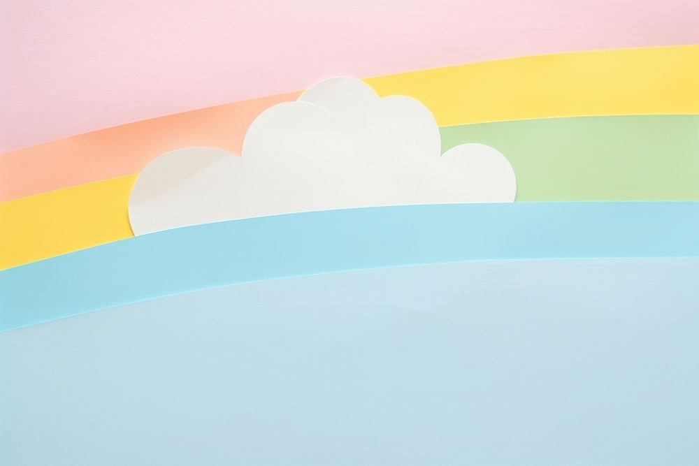 Rainbow and cloud in the sky picture backgrounds pattern art. AI generated Image by rawpixel.