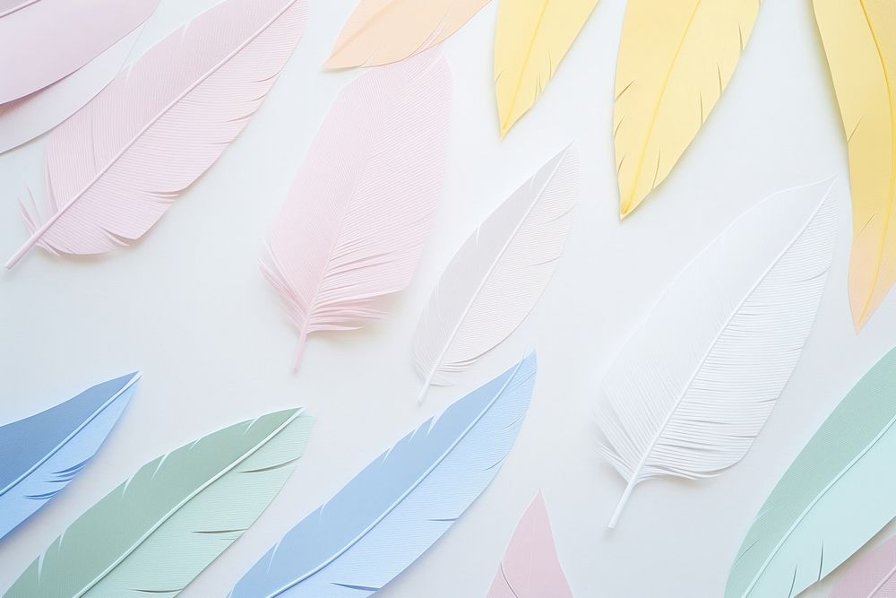 Feathers backgrounds pattern leaf. AI generated Image by rawpixel.