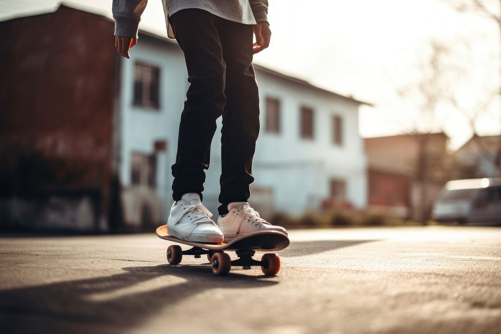 Skateboard at the street teen transportation skateboarding. AI generated Image by rawpixel.