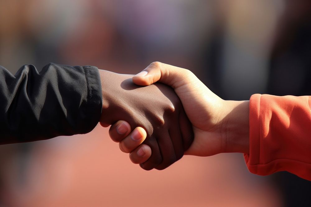 Hand to hand handshake agreement finger. AI generated Image by rawpixel.