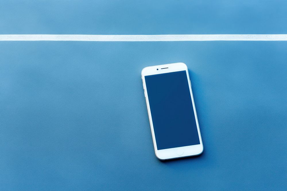 Mobile phone screen blue portability. AI generated Image by rawpixel.