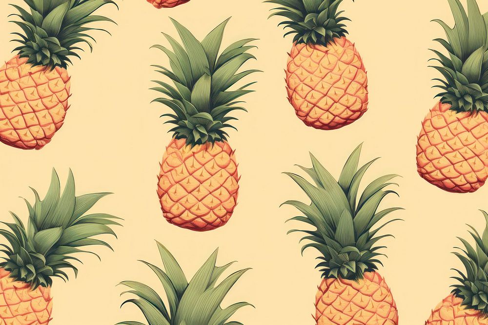 Pineapple background backgrounds yellow plant. AI generated Image by rawpixel.