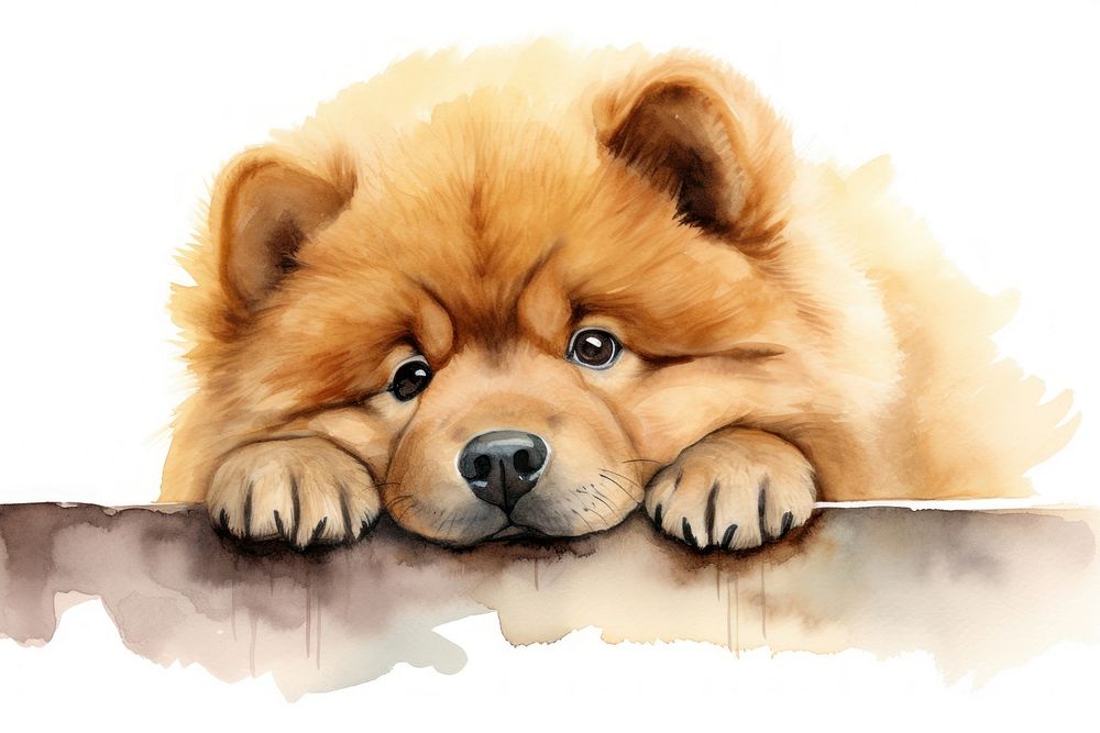 Chow Chow dog mammal animal cute. AI generated Image by rawpixel.