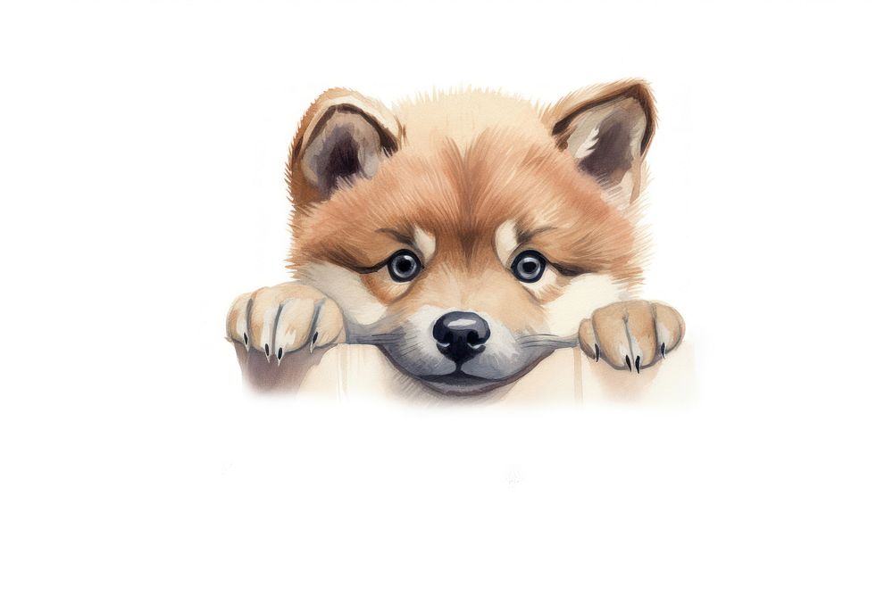 Akita dog mammal animal puppy. AI generated Image by rawpixel.