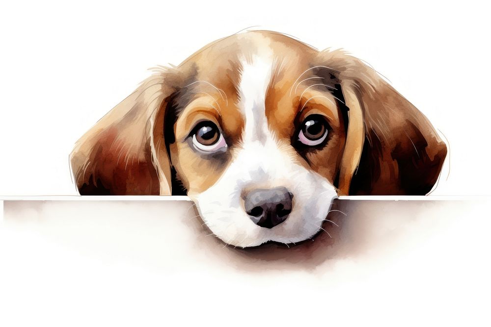 Beagle dog beagle peeking animal. AI generated Image by rawpixel.