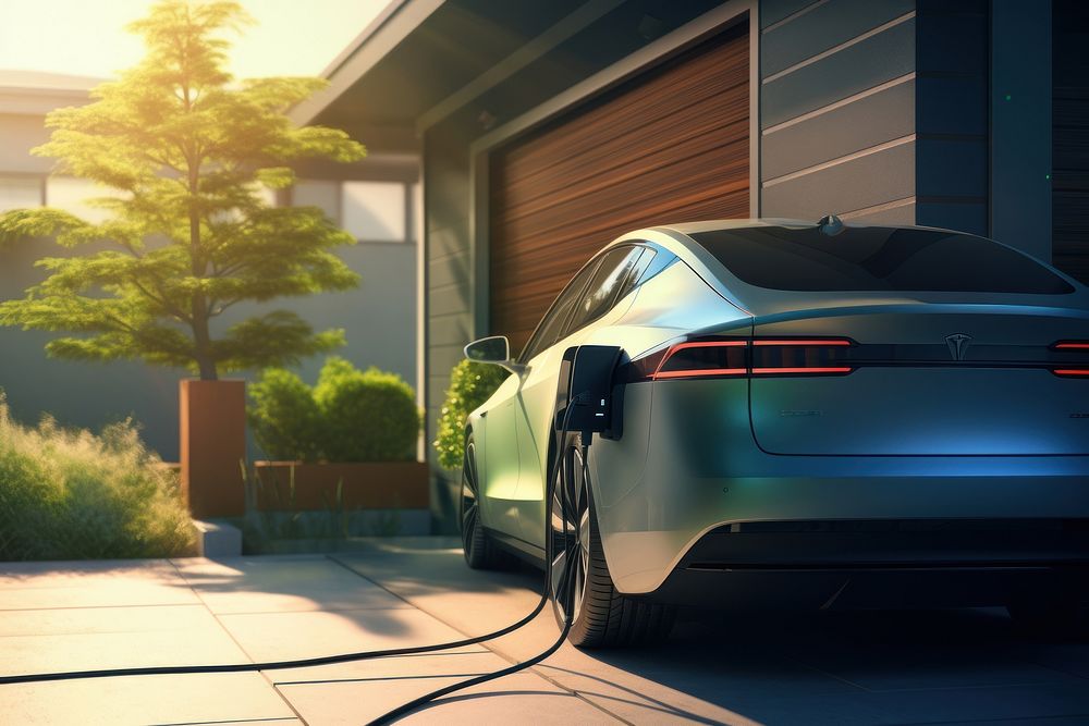 Car charging technology vehicle transportation. AI generated Image by rawpixel.