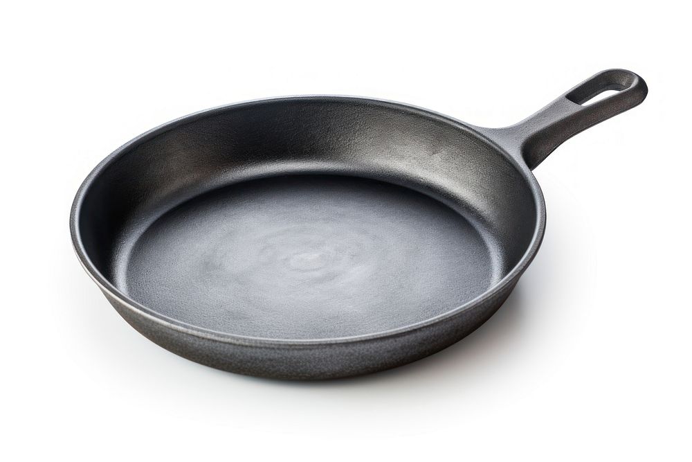 Cast pan wok white background simplicity. AI generated Image by rawpixel.