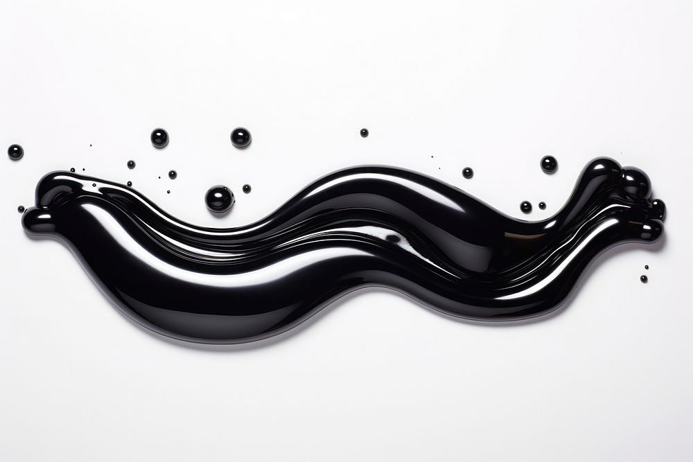 Black liquid glitter moustache splashing abstract. AI generated Image by rawpixel.