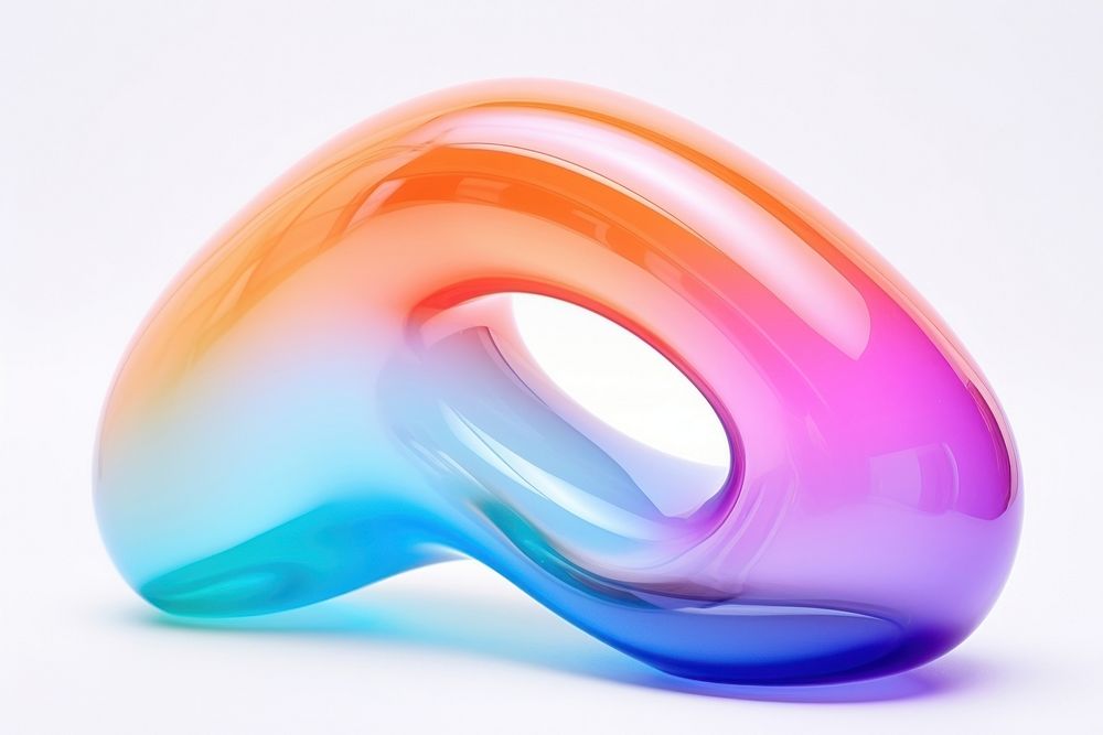 Solid rainbow shape art accessories. AI generated Image by rawpixel.