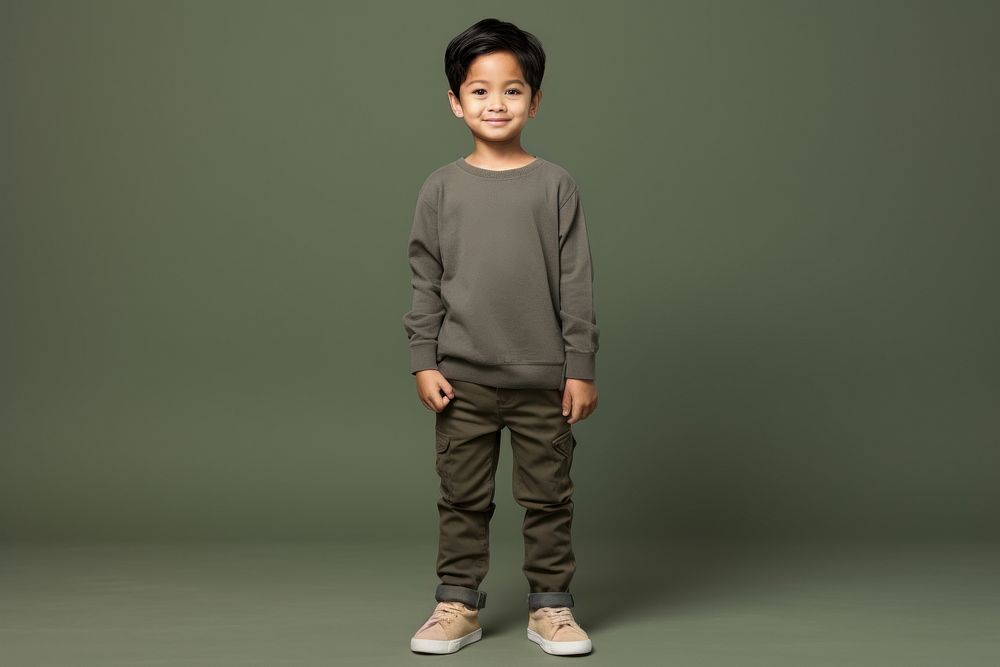 5 years old boy standing sleeve child. AI generated Image by rawpixel.