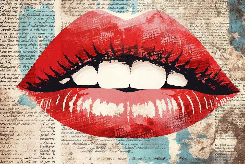 Lips lipstick cosmetics document. AI generated Image by rawpixel.