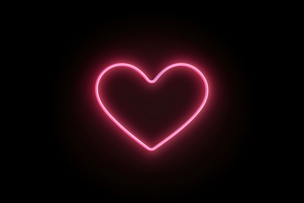 Heart neon light effects night illuminated creativity. AI generated Image by rawpixel.