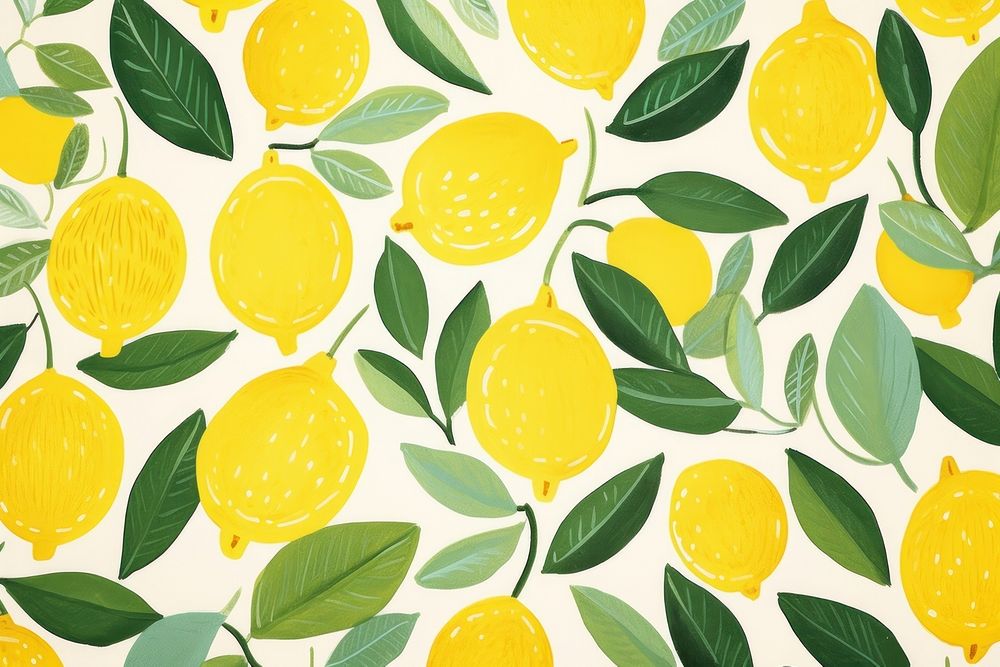 Lemons pattern fruit plant. 