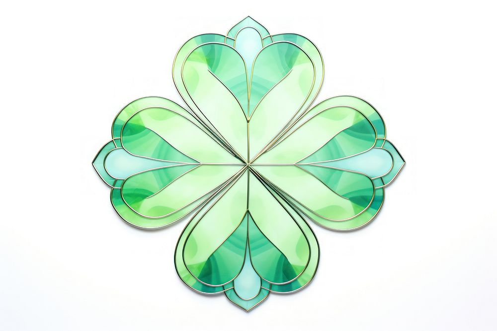 Clover leaf pattern jewelry art. AI generated Image by rawpixel.