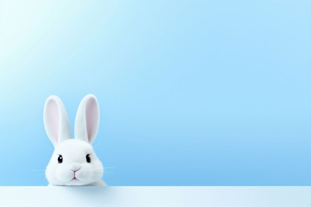 Minimal cute bunny background rodent animal mammal. AI generated Image by rawpixel.