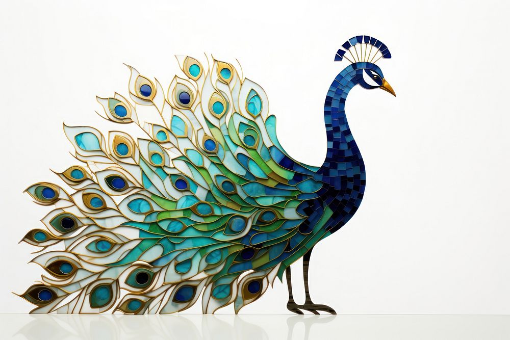 Minimal peacok peacock animal bird. AI generated Image by rawpixel.