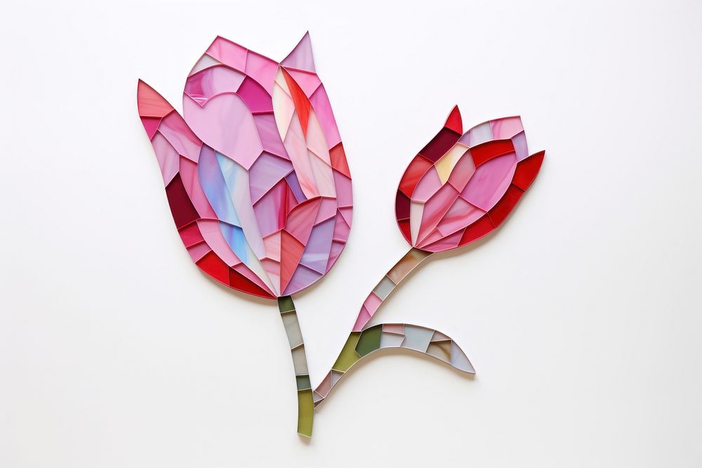 Tulip art origami plant. AI generated Image by rawpixel.