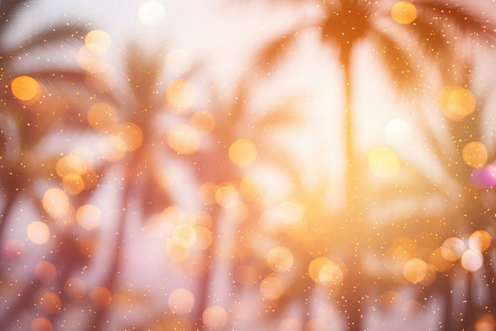 Palm tree shape pattern bokeh effect background light backgrounds sunlight. AI generated Image by rawpixel.