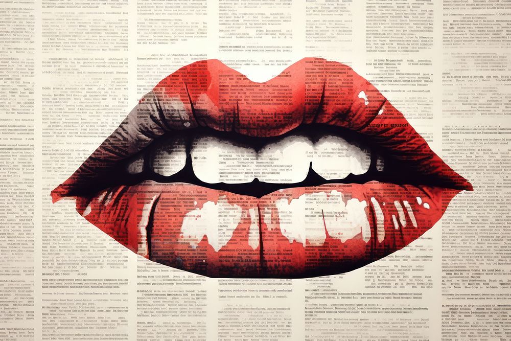 Lips moustache lipstick dynamite. AI generated Image by rawpixel.