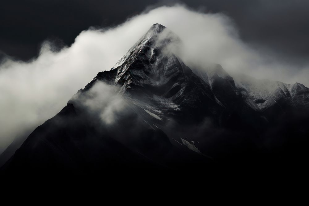 Fog effect mountain outdoors nature. AI generated Image by rawpixel.