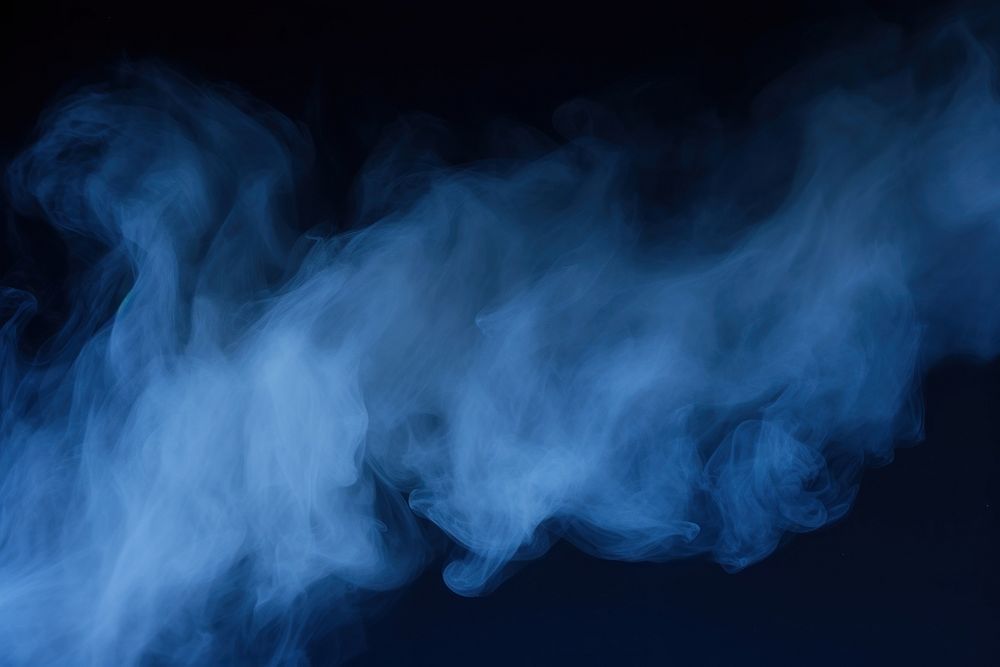 Blue fog effect smoke backgrounds black background. AI generated Image by rawpixel.