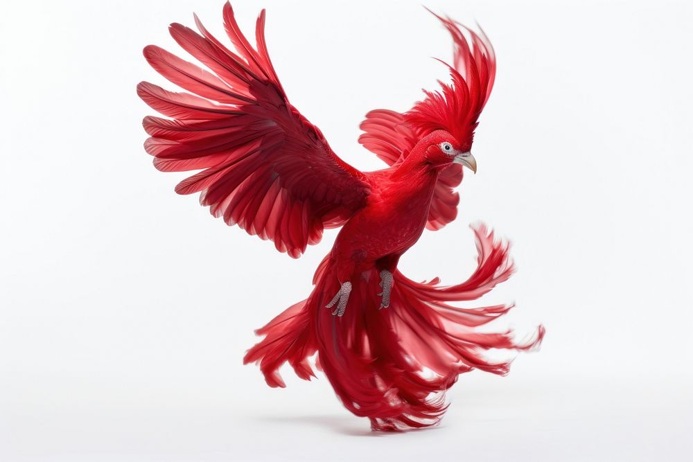 Chinese red blow chicken animal parrot. AI generated Image by rawpixel.