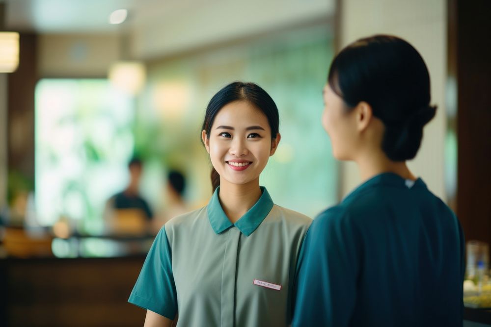 Customer service staff adult nurse happiness. AI generated Image by rawpixel.