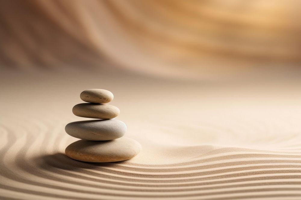 Spa massage stones pebble sand tranquility. AI generated Image by rawpixel.
