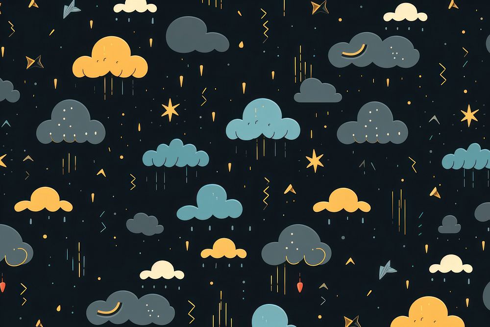 Icons Rain pattern backgrounds. AI generated Image by rawpixel.