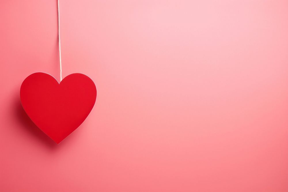 Red heart paper backgrounds decoration pink. AI generated Image by rawpixel.