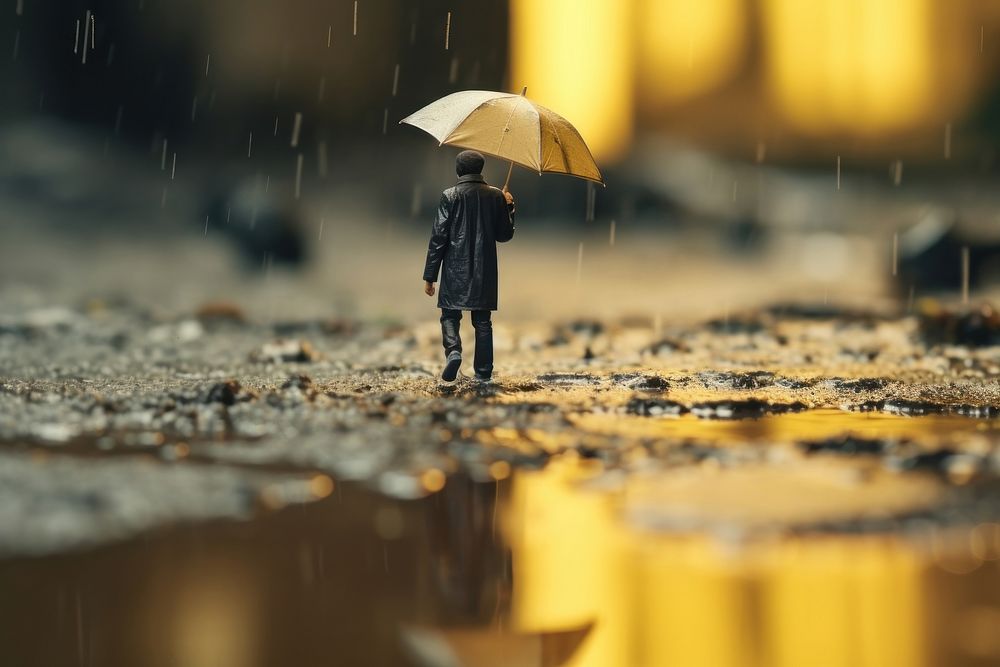 Rain architecture protection reflection. AI generated Image by rawpixel.
