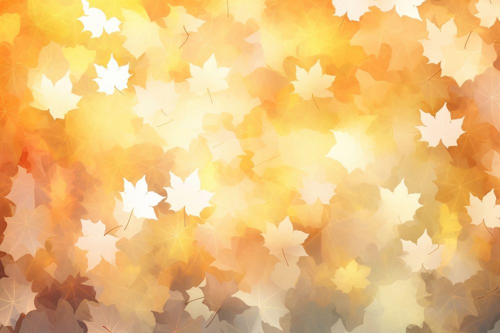 Maple leaves shape in pattern bokeh effect background backgrounds plant leaf. AI generated Image by rawpixel.
