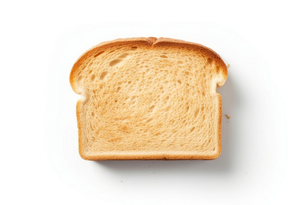 Bread slice food white background simplicity. AI generated Image by rawpixel.