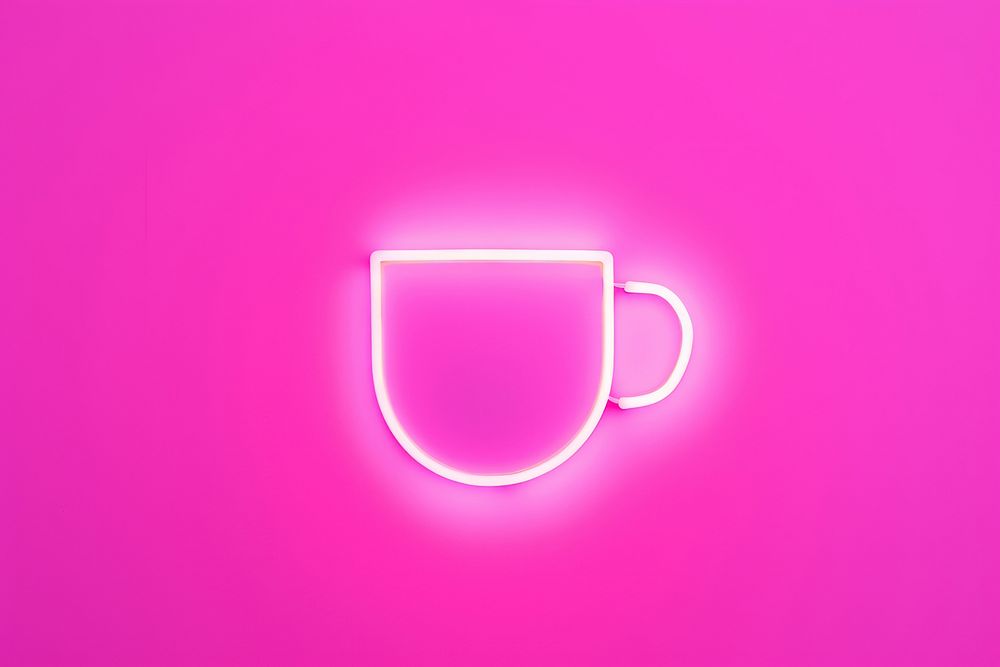 Pastel neon coffee cup purple light mug. AI generated Image by rawpixel.