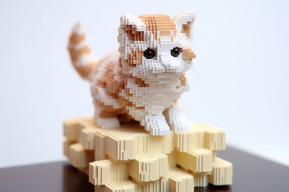 Cat art toy representation. AI generated Image by rawpixel.