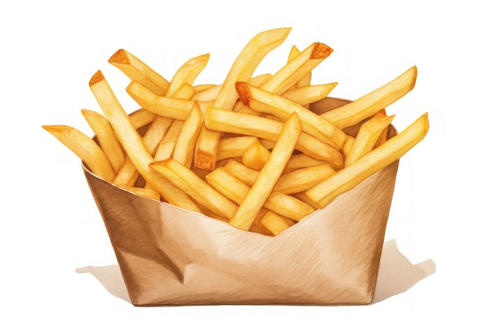 French Fries ketchup paper fries. AI generated Image by rawpixel.