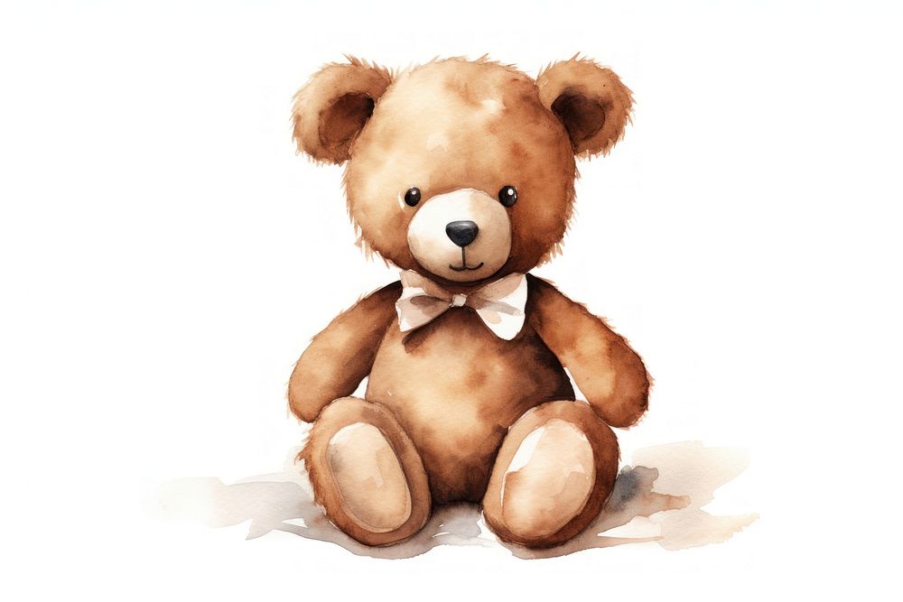 Teddy bear toy white background representation. AI generated Image by rawpixel.