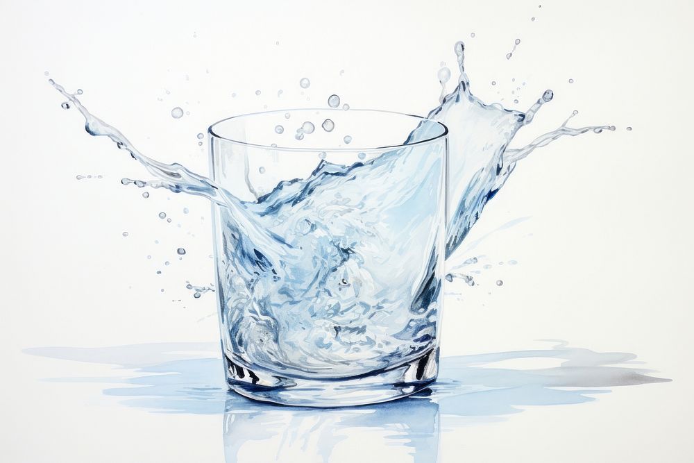 Water glass drink refreshment. AI generated Image by rawpixel.