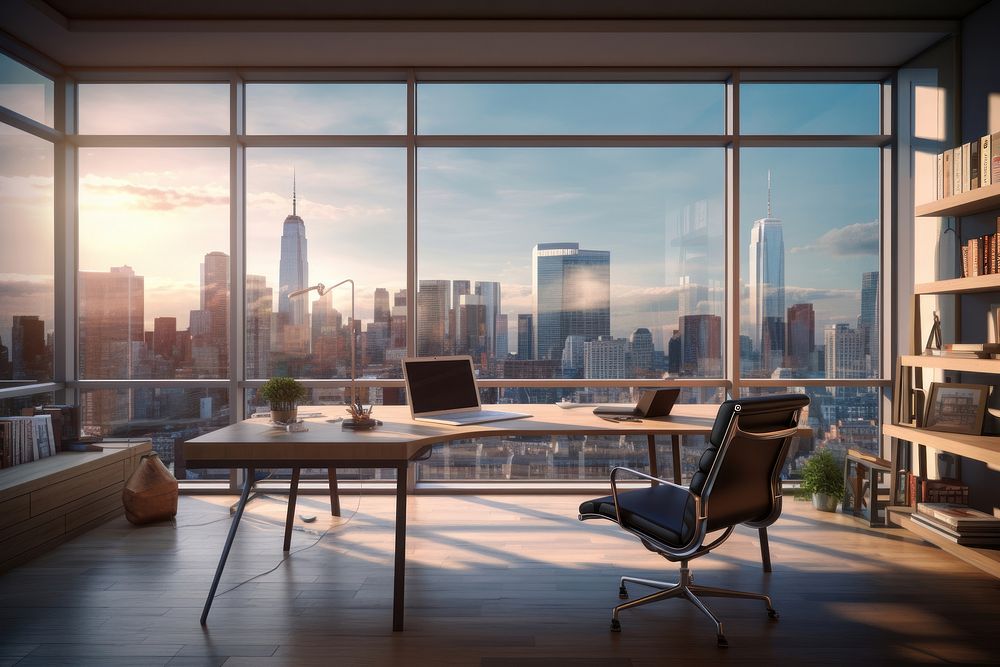 Office city furniture indoors. AI generated Image by rawpixel.