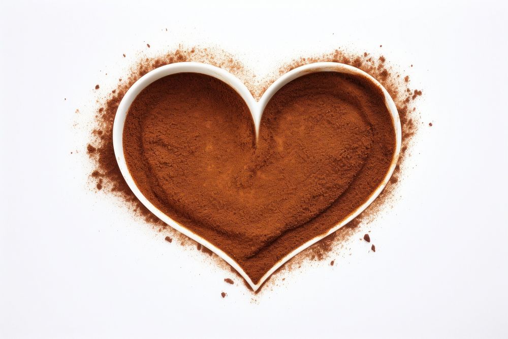 Heart shaped coffee stain cappuccino chocolate beverage. AI generated Image by rawpixel.