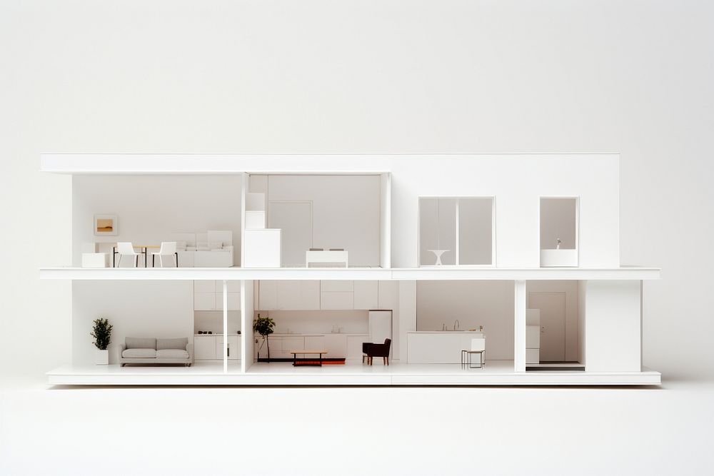 Minimalist apartment architecture building house. AI generated Image by rawpixel.