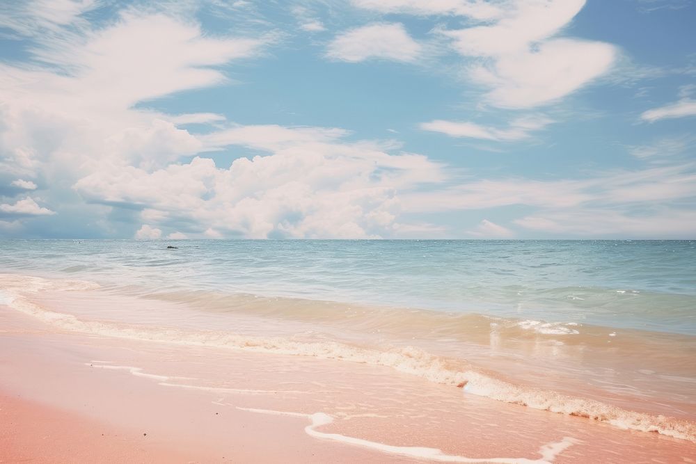 Beach beach outdoors horizon. AI generated Image by rawpixel.