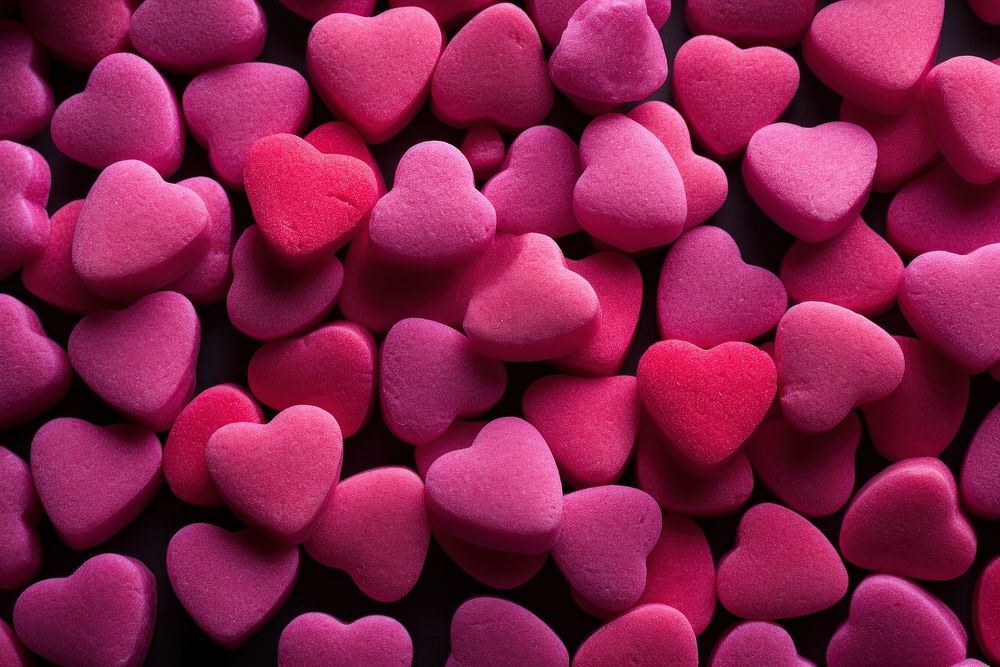 Valentines candy hearts backgrounds petal confectionery. AI generated Image by rawpixel.