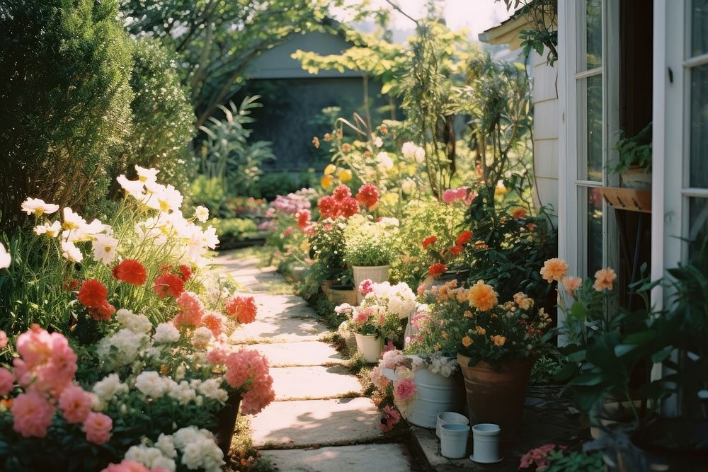 Cute garden architecture outdoors backyard. AI generated Image by rawpixel.