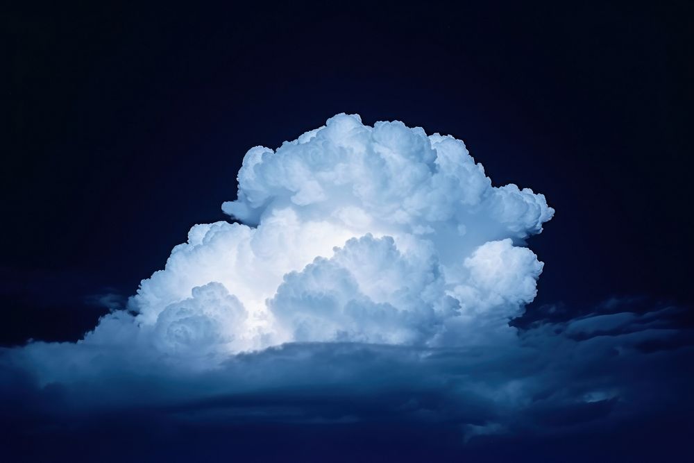 Single cloud outdoors nature blue. AI generated Image by rawpixel.