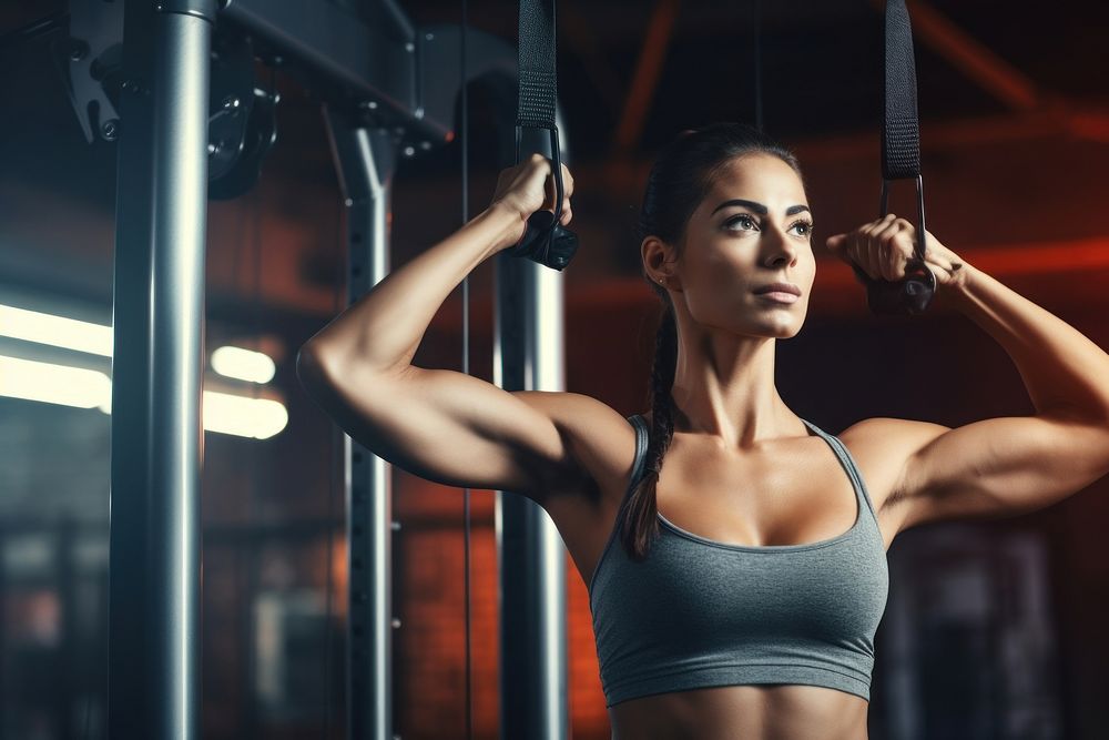 Arm and shoulders muscles sports exercising fitness. AI generated Image by rawpixel.
