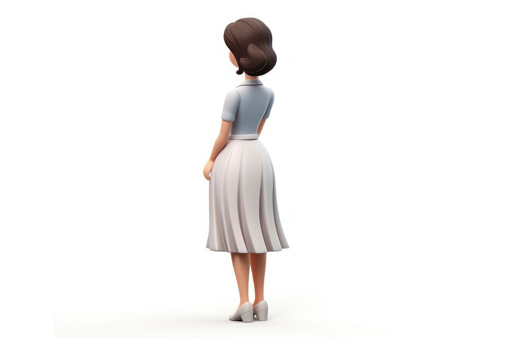 Woman cartoon skirt dress. AI generated Image by rawpixel.